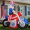 6FT Uncle Sam on Motorcycle Pre-Lit LED Independence Day Decor